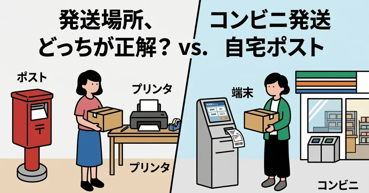 コンビニ発送できる配送サービス｜クリックポストは自宅発送が基本