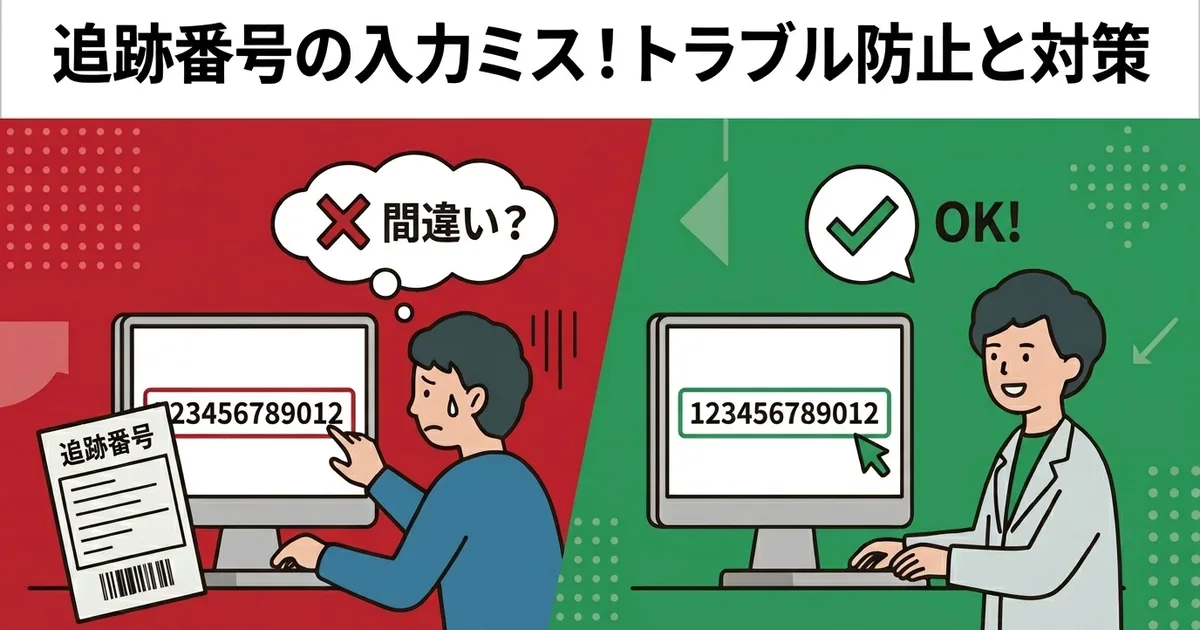 追跡番号の入力ミスが引き起こすトラブルと、その防ぎ方