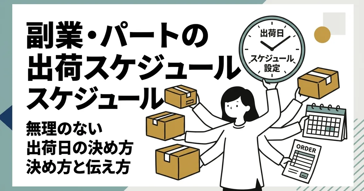「発送日の目安」の設定と顧客への伝え方｜副業・兼業でも無理のないスケジュール
