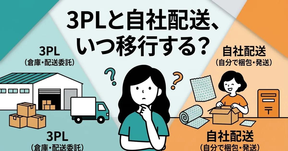 自社配送 vs 発送代行（3PL）比較｜個人EC事業主はどちらを選ぶべき？